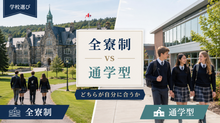 全寮制 vs 通学型｜カナダ高校留学、どちらが自分に合う？