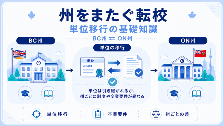カナダの州をまたぐ転校――単位で損をしないための基礎知識