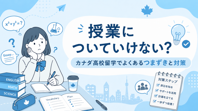 授業についていけない?カナダ高校留学でよくあるつまずきと対策