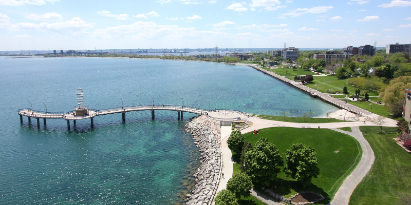 バーリントンのウォーターフロント（Spencer Smith Park）